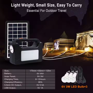 Lampes de secours portatives de générateur de centrale solaire de <span class=keywords><strong>Shingel</strong></span> mini avec le système d'éclairage solaire de 3 ampoules - Product Image 6