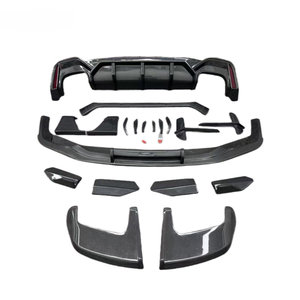 Pare-chocs de voiture en fibre de carbone de haute qualité, lèvre avant, diffuseur, jupe latérale, spoiler pour Audi <span class=keywords><strong>Rs6</strong></span> C8 <span class=keywords><strong>Abt</strong></span>, kit carrosserie en fibre de carbone - Product Image 1