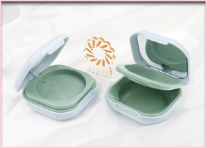 Khuôn mặt trang điểm khay đôi rỗng ép bột bánh nhỏ gọn trường hợp - Product Image 4