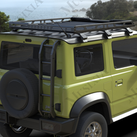 Fabricant de pièces de véhicules tout-terrain en acier et aluminium Echelle latérale de galerie de toit de voiture en gros pour Suzuki Jimny 2018 + 3 portes 5 portes 4x4