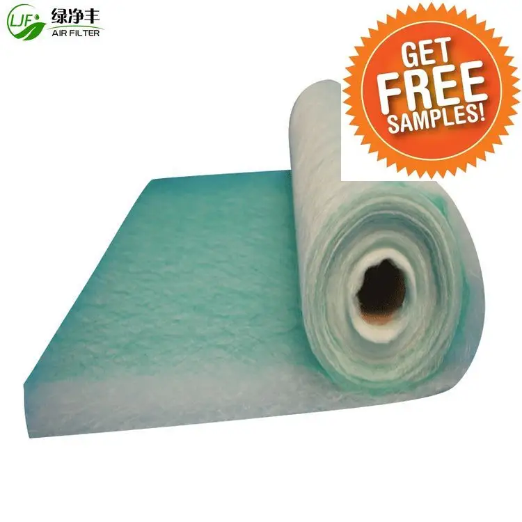 0.75*20m yeşil-beyaz boya kabini fiberglas filtre boya durdurma filtre ortamı