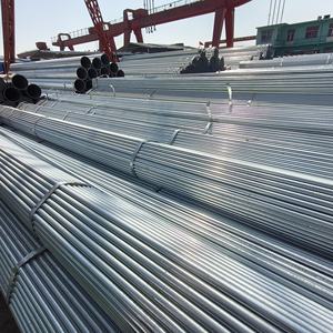 Gi 아연 도금 강철 원형 파이프 DN40 48.3mm 2 인치 DN50 비계 파이프 사전 아연 도금 강철 파이프 가격 - Product Image 3