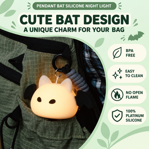 Color Dimmable LED Mini Bat Night <b>Light</b> Home Bedroom 30H <b>Battery</b> Life Cute Decorative Platinum Silicone Kids Touch Control FCC - Product Image 2