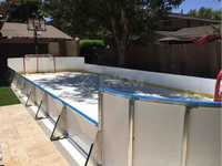 Barrière de patinoire synthétique en polyéthylène, panneau de protection de patinoire en aluminium pour hockey