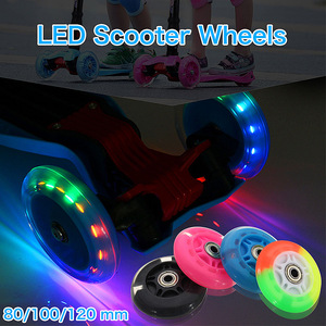 <b>LED</b> Scooter Wheels 80mm ABEC-7 Bearing PU Kids Scooters Replacement Parts - Product Image 2