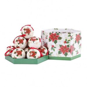 Boules décoratives pour arbre de Noël semi-faites à la main avec ruban - Product Image 1