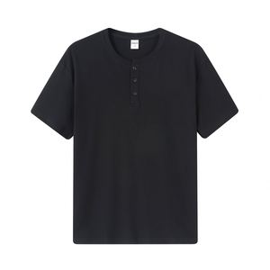 เสื้อยืดเฮนลีย์สไตล์อเมริกันวินเทจยี่ห้อโยโม สำหรับผู้ชาย สีพื้นเรียบง่าย เสื้อยืดอเนกประสงค์สำหรับทุกเพศ เสื้อยืดผู้ชาย - Product Image 2