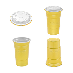 Gobelets en aluminium de 12 oz avec bougies chauffe-plat de 23 g, récipients à boisson Dusse de 470 ml, pour <span class=keywords><strong>Cognac</strong></span> <span class=keywords><strong>VSOP</strong></span> de fête, avec couvercles de 4, 5, 5 oz et gobelets en aluminium de 6 et 12 oz - Product Image 5
