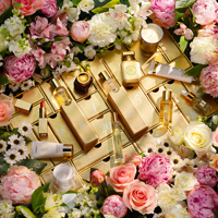 Calendrier de l'Avent de Luxe Réutilisable Auto-élevant pour Soins de la Peau et Maquillage, Coffret Cadeau Cosmétique, Design Matelassé Fil Doré, Forme Livre