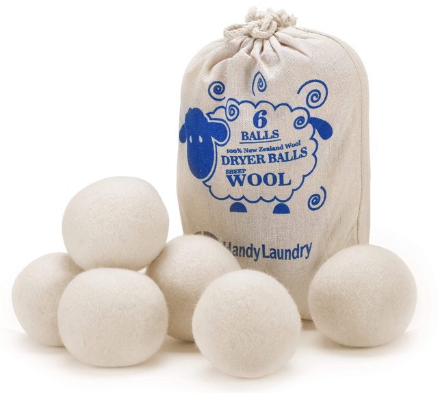 Wool Dryer Balls Natural Fabric Softener Reusable Reduces Clothing Wrinkles and Saves Drying Time Better Than Liquid Softener