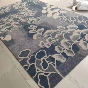 Custom Own Design <strong>Grey</strong> <strong>Dark</strong> Wool <strong>Rug</strong> - Product Image 1