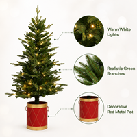 Guirlandes lumineuses de Noël à brancher, lumières LED scintillantes d'intérieur, pré-décorées sur le sapin de Noël pour une ambiance festive romantique