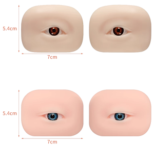 5D silicona tatuaje Microblading ceja práctica piel ojo modelo reutilizable realista pestañas práctica entrenamiento ojos párpado - Product Image 3