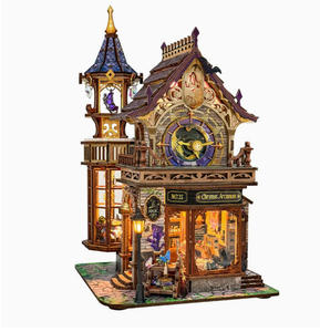 Rompecabezas 3D hecho a mano <span class=keywords><strong>del</strong></span> Castillo <span class=keywords><strong>del</strong></span> <span class=keywords><strong>Mago</strong></span>, soporte para libros DIY, <span class=keywords><strong>casa</strong></span> pequeña, juguete 3D ensamblado a mano, escena en miniatura - Product Image 3