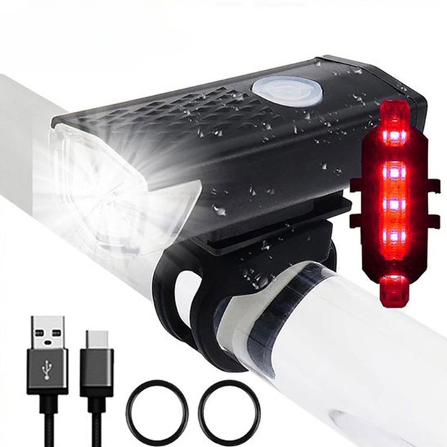 Customized Outdoor Riding Equipment USB Rechargeable Bike Light Led Waterproof Night Riding Lighting Bicycle Lights Accessories
