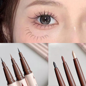 Crayon Eyeliner Liquide Waterproof Pigmenté Couleur Intense <span class=keywords><strong>Maquillage</strong></span> Marque Privée Pailleté 2-en-1 Double Embout - Product Image 5