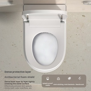 Hiện đại thông minh treo tường nhà vệ sinh thông minh bát đặt inodorous gốm WC kéo dài tự động cảm biến điều khiển từ xa ghế sưởi ấm P-trap - Product Image 3