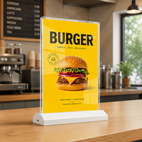 Boîte à lumière LED double face A4 A5 ultra-mince, support d'affichage publicitaire pour menu de magasin de détail