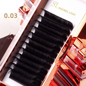 0,03 0,05 0,18 0,20 J B L M C D Mix Volume Classic Velvet Venta al por mayor Cachemira Negro mate Etiqueta privada Extensión de pestañas individuales - Product Image 1