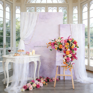 DKB Best Selling Wedding Backdrop with <b>Corner</b> Artificial Flower Arch White Rose Row for Valentine's Day <b>Corner</b> Flower - Product Image 1