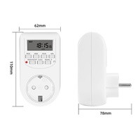 Interruptor Temporizador Digital Electrónico Programable Semanal de 12/24 Horas con Enchufe EU/UK/US para Electrodomésticos de Cocina