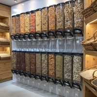 Distributeur de nourriture en vrac ECOBOX, bac à gravité pour céréales, noix, grains de café, distributeur de bonbons en plastique pour magasin, distributeur de friandises pour la maison