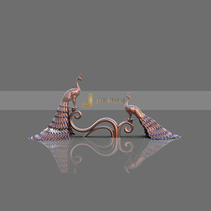 J071 304 Extérieur Hôtel Bâtiment Décoration En Acier Inoxydable Métal Animal Paon Sculpture - Product Image 1