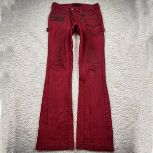 Jeans Bootcut Évasés Distressed en Denim Ciré à Taille Moyenne Y2K avec Rivets et Fermeture Éclair Pantalones Hombre - Product Image 1