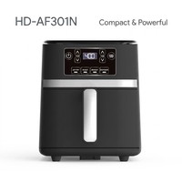 Four à friture sans huile numérique 4-en-1, petit, portable, cuisson rapide, économe en énergie, compact, commande tactile, choix sain, maison moderne
