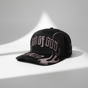 <span class=keywords><strong>Gorras</strong></span> de Béisbol OEM ODM Personalizadas con Logotipo Bordado en 3D, Forro de Satén, Gorra de Béisbol de 5 Paneles, <span class=keywords><strong>Gorras</strong></span> G5 Nfc Son of God Black Baez - Product Image 1