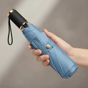 High End Business Umbrellas Can Be Customized in Size logo Golden <b>Edges</b> Handle Umbrella Gift Set Can Custom case - Product Image 4