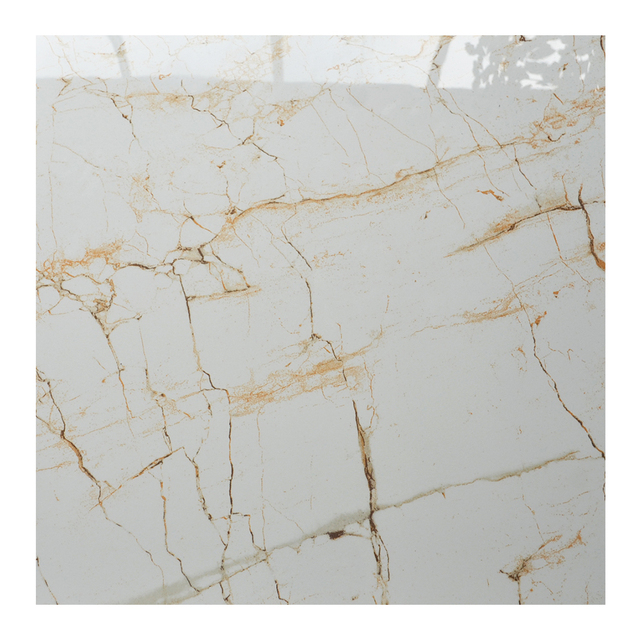 Golden White Calacatta Gold Polished Anti-Slip Eco-friendly Modern Villa Square Porcelain Floor Tile