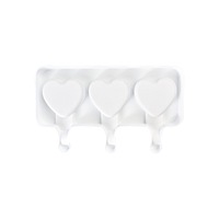 Moules en silicone personnalisés en forme de cœur et carrés pour glaces, bâtonnets glacés et glaçons, accessoires et outils de cuisine faits main pour la pâtisserie, vente en gros