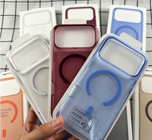 Coque <span class=keywords><strong>de</strong></span> téléphone magnétique transparente dégradée avec grande fenêtre pour objectif d'appareil photo, antichoc, couleur bonbon, pour iPhone 16 17 18 Pro Max - Product Image 5