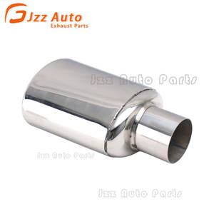 Embouts de tuyau d'échappement universels ovales argentés en acier inoxydable à <span class=keywords><strong>coupe</strong></span> d'angle décoratifs pour voiture - Product Image 4