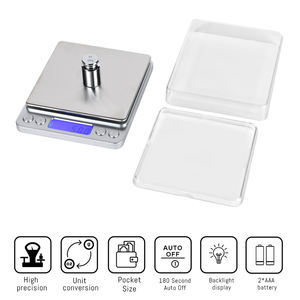 WOWO TECH เครื่องชั่งอาหารชุบเงินมีความแม่นยำสูงเครื่องชั่งดิจิตอล3000กรัมสำหรับยาสูบสมุนไพรและเครื่องเทศ - Product Image 2