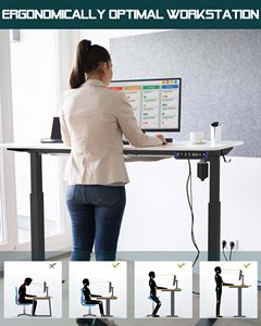 Ergonomic đứng điện điều chỉnh chiều cao quản lý văn phòng máy tính điện đứng lên bàn khung