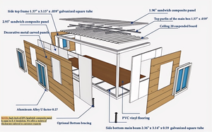 Maison conteneur extensible de 40 pieds, finition haut de gamme, villa pour <span class=keywords><strong>location</strong></span> de vacances - Product Image 4