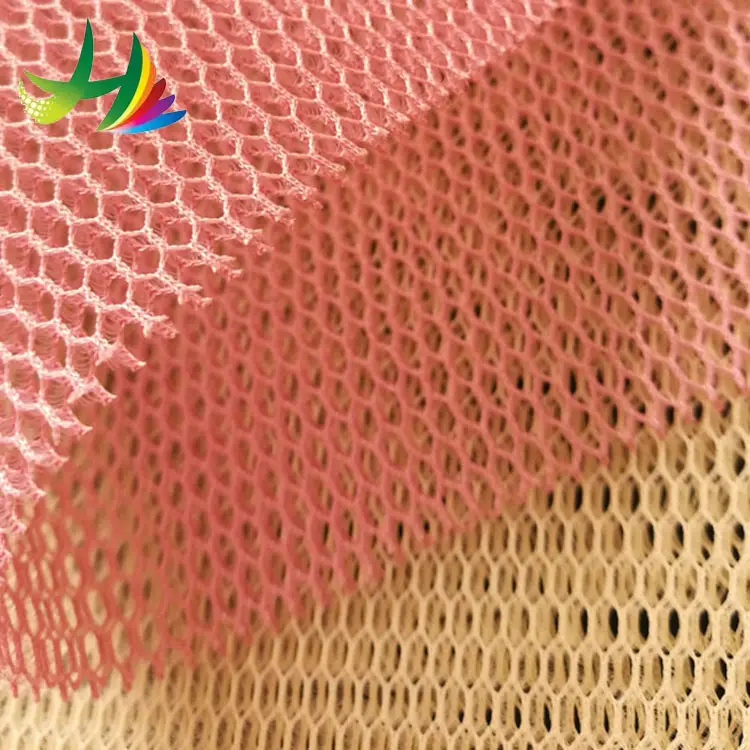 Kain jala Sandwich pengatur jarak udara 3D sarang lebah poliester daur ulang komersial untuk pakaian
