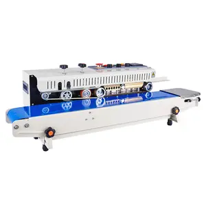 FR-1000 Yujun Heat Plastic Bag Oil Food Pouch Packaging Packing Automatic Continuous Sealing Machine Band Sealer