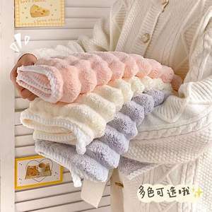 Serviettes en polaire corail 100% coton, douces, épaisses et absorbantes pour la maison, pour le lavage du visage des femmes et des hommes, serviettes de douche sans peluches - Product Image 5