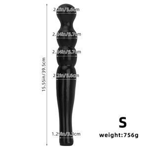 Tapón <span class=keywords><strong>Anal</strong></span> Negro de <span class=keywords><strong>Doble</strong></span> Cabeza, Extra Largo, Extra Grande y Extra Grueso, para Uso en Exteriores, Entrenamiento y Expansión <span class=keywords><strong>Anal</strong></span> - Product Image 6