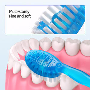 Portable 5-en-1 Mini jetable voyage brosse à dents ensemble éclatement perle poils souples cure-dents <span class=keywords><strong>fil</strong></span> <span class=keywords><strong>dentaire</strong></span> en vrac en gros plastique - Product Image 3