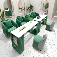 Ensemble table et chaise de salon de beauté et spa pour ongles avec aspirateur