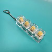 Cross-border Stress-relief Plastic PC 3-key/4-key Mechanical Keyboard Keycap Tester Decompression Squeeze Toy Squishy Keychain
