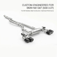 Système d'échappement Catback Performance 89mm en acier inoxydable 304, silencieux personnalisé pour BMW M2 G87 S58B30A 3.0T