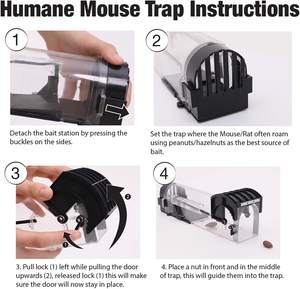 SJZ produk baru sangat efektif plastik Pintar Mouse mesin perangkap hidup menangkap tikus dan tikus OEM/ODM pengendali hama - Product Image 3