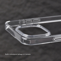 Coque transparente pour iPhone 16 17 18 Pro Max, coque transparente en cristal, antichoc, pour téléphone portable