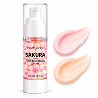 Crème Éclaircissante Quotidienne à la Fleur de Cerisier et Niacinamide, Soin Illuminateur Haute Concentration pour Peaux Ternes, Effet Éclatant, Perle de Sakura