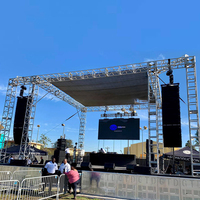 Marco de escenario de techo de aluminio, estructura resistente, sistema de armazón de concierto para eventos al aire libre, armazón de escenario